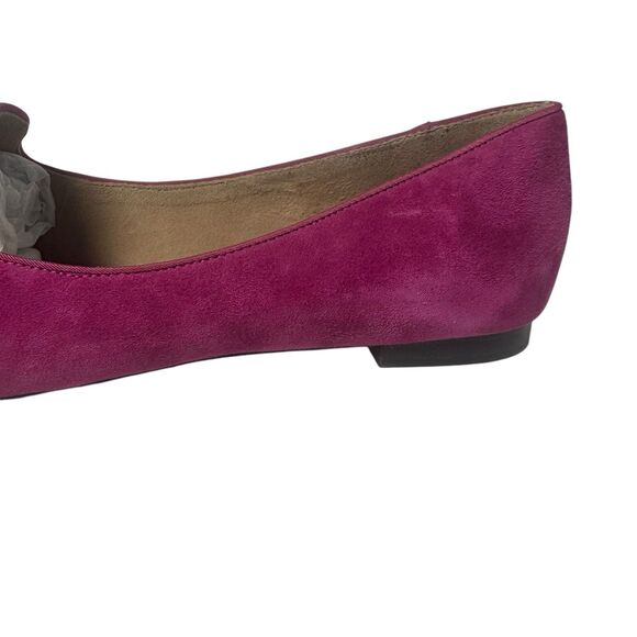 Talbots Raspberry Suede Ryan Novelty Gold Heart Comfort Flats Sz 9.5 M - Picture 7 of 16
